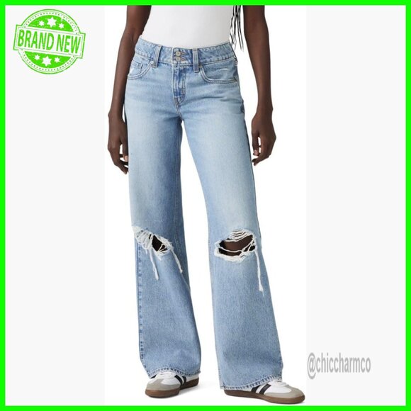 Superlow Loose Fit Jeans Low Rise Straight Leg 100% Cotton